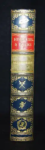 HANDEINBAND - SCHÖNER SAFFIANLEDEREINBAND - SHAKESPEARE,  Histories and Poems