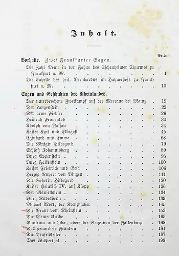 Geib, Die Sagen und Geschichten des Rheinlandes 1880 ANTHOLOGIE RHEIN SAGEN