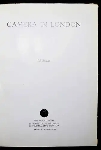 Brandt, Camera in London - 1948 ERSTE AUSGABE