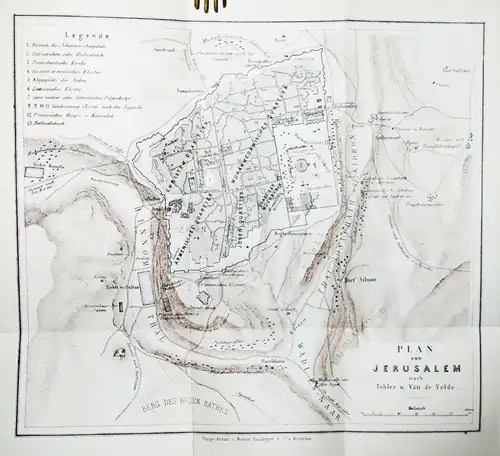 Furrer, Wanderungen durch Palästina 1865 Erste Ausgabe ISRAEL ORIENT REISE