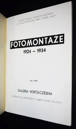 Berman, Fotomontaze. 1924 – 1934. Galeria Wspolczesna 1970