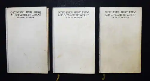 Hartleben, Ausgewählte Werke - Fischer 1913 - PERGAMENTAUSGABE mit GOLDSCHNITT