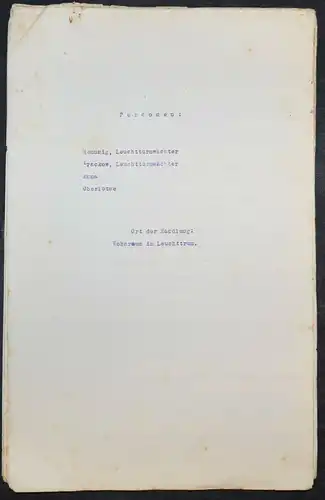 THEATER-TYPOSKRIPT IN PLATTDEUTSCHER SPRACHE - BERLIN 1926 -LUXEMBOURG PAUL HAAG