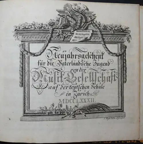 Sammelband - Neujahrsblätter 1780-1804 - Musik-Gesellschaft ZÜRICH - SCHWEIZ 