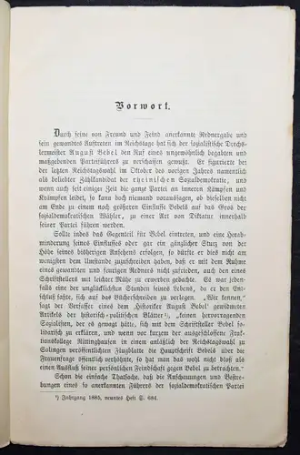 A. Bebel und sein Evangelium - 1885 - Ley - Frauenbewegung - Frauenemanzipation