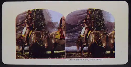 STEREO-PHOTOGRAPHIE UM 1905 INDIANER INDIANS STEREOPHOTOGRAPHIE