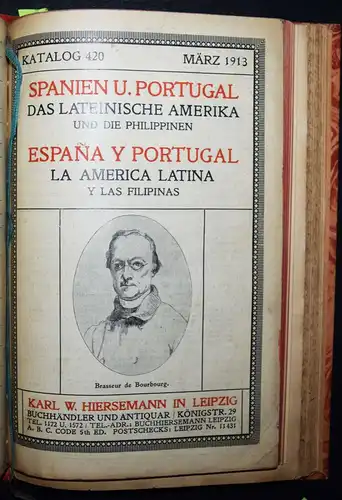 Antiquariatskataloge - Hiersemann, 6 Kataloge AMERICA Mexico Portugal Spanien