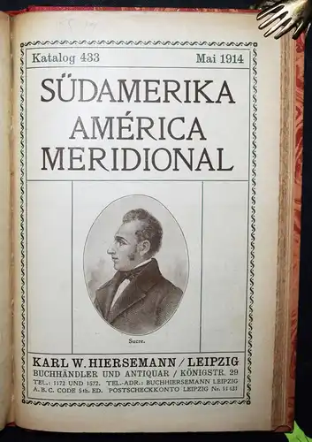 Antiquariatskataloge - Hiersemann, 6 Kataloge AMERICA Mexico Portugal Spanien