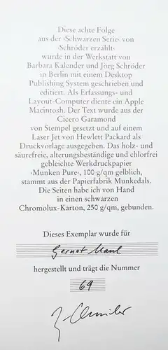 Schröder, Klasse gegen Klasse - SIGNIERT - NUMMERIERT - 