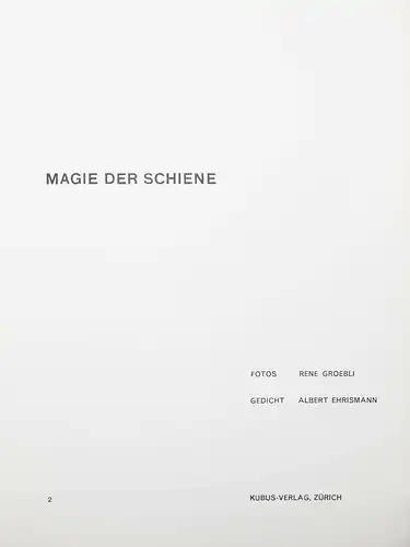 Groebli, Magie der Schiene 1949 SIGNIERT NUMMERIERT 1/700 Exemplaren - EISENBAHN
