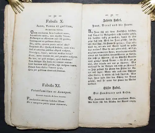 PHAEDRUS. NEU ENTDECKTE FABELN DES PHÄDRUS - 1815 - ALTPHILOLOGIE ANTIKE FABELN