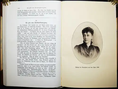 Bertha von Suttner, Memoiren - ERSTE AUSGABE der Autobiographie 1909 PAZIFISMUS