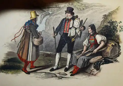 TRACHTEN BADEN Karlsruhe 1844 Huhn, Universal-Lexikon vom Großherzogthum 