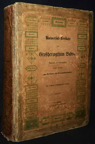 TRACHTEN BADEN Karlsruhe 1844 Huhn, Universal-Lexikon vom Großherzogthum 