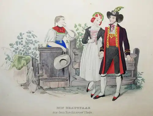 TRACHTEN BADEN Karlsruhe 1844 Huhn, Universal-Lexikon vom Großherzogthum 