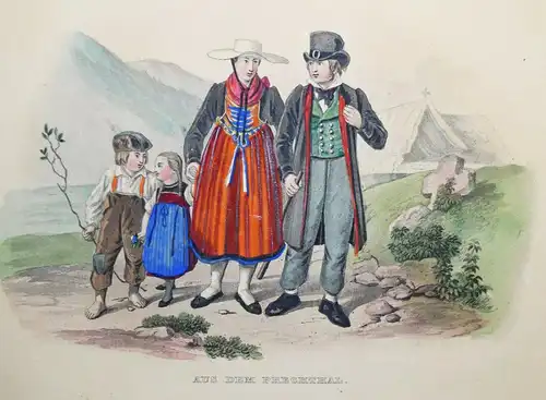 TRACHTEN BADEN Karlsruhe 1844 Huhn, Universal-Lexikon vom Großherzogthum 