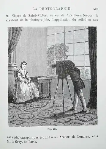 ERFINDUNGEN ZUR FOTOGRAFIE 1870 in...Figuier, Les grandes inventions anciennes.