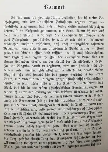 Bauch, Immanuel Kant - Göschen 1917 ERSTE AUSGABE