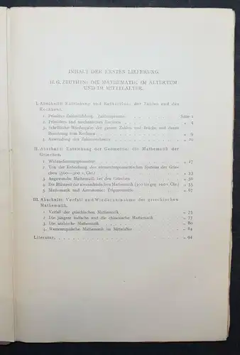 Voss, Die Beziehung der Mathematik zur Kultur der Gegenwart MATHEMATIK