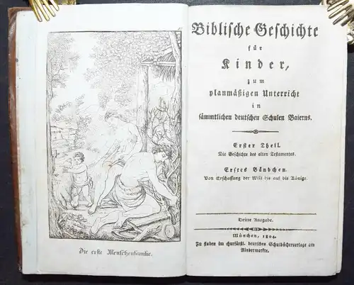SCHULBUCH -1804 - Schmid, Biblische Geschichte für Kinder -Bayern - THEOLOGIE