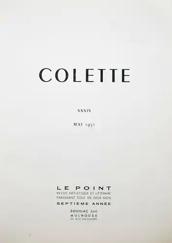 Doisneau – Gide, Colette - Beiträge von André Gide, Gérard Bauer