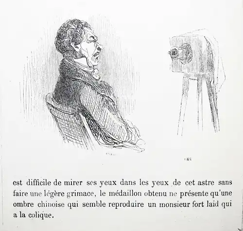 DAGUERROTYPIE - KARIKATUR - Daumier - Huart, Voyage d’agrément à Paris - 1842