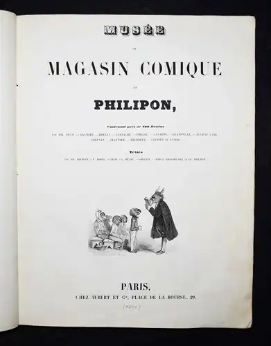 DAGUERROTYPIE - KARIKATUR - Daumier - Huart, Voyage d’agrément à Paris - 1842