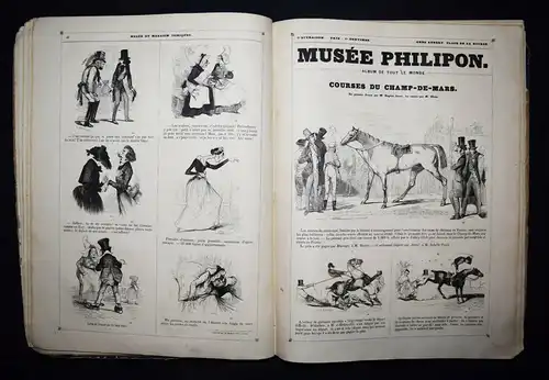 DAGUERROTYPIE - KARIKATUR - Daumier - Huart, Voyage d’agrément à Paris - 1842