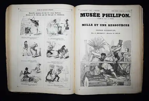 DAGUERROTYPIE - KARIKATUR - Daumier - Huart, Voyage d’agrément à Paris - 1842