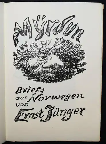 Ernst Jünger - Myrdun - 1948 - ILLUSTRATIONEN von Alfred Kubin - NUMMERIERT 