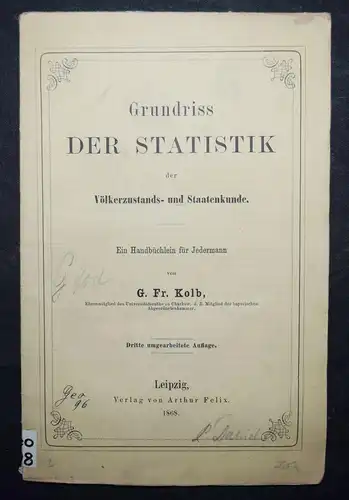 Kolb, Grundriss der Statistik der Völkerzustands- und Staatenkunde