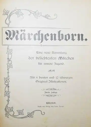Märchenborn - 1905 - Illustrationen und Chromolithographien von Hans Tiedemann