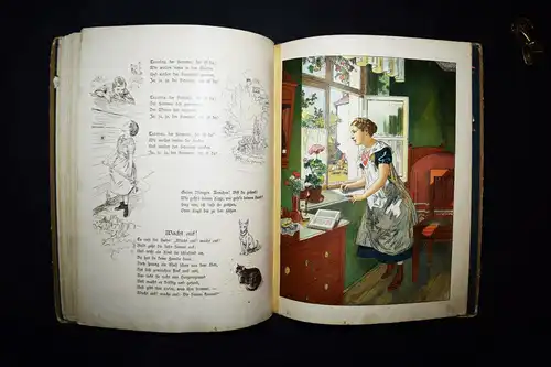 Jüttner - Backe, backe Kuchen. Mainz, Scholz (1906) - JUGENDSTIL-BILDERBUCH