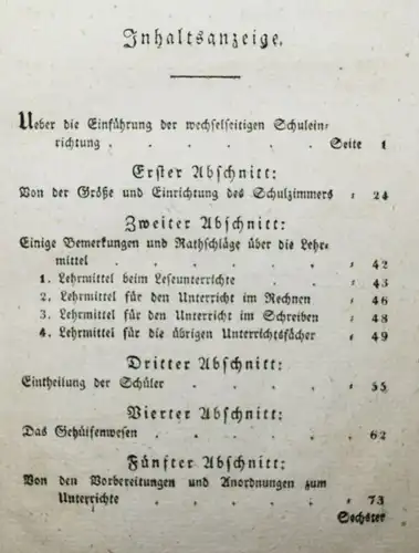 Zerrenner, Wechselseitige Schuleinrichtung 1834 - Seltene erste Ausgabe