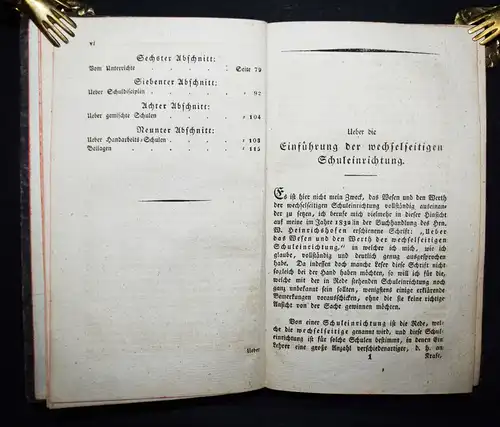 Zerrenner, Wechselseitige Schuleinrichtung 1834 - Seltene erste Ausgabe