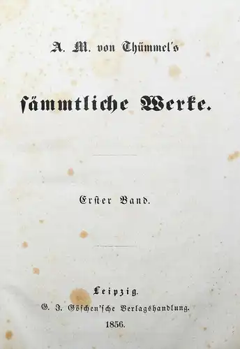 Thümmel, Sämmtliche Werke - 1856