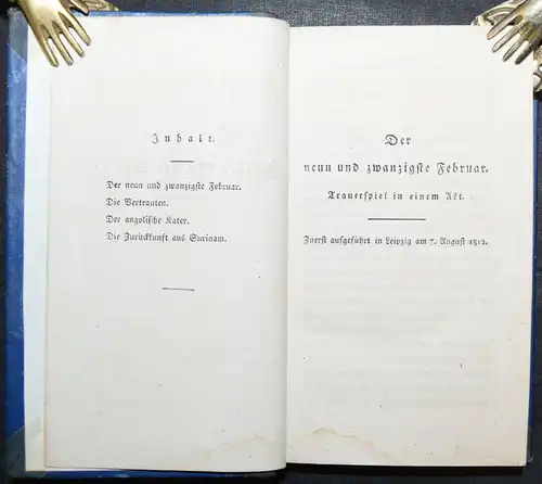 MÜLLNER, SPIELE FÜR DIE BÜHNE - 1818 ERSTE AUSGABE - THEATERSTÜCKE THEATER