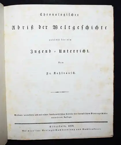 Kohlrausch, Chronologischer Abriß der Weltgeschichte - 1828