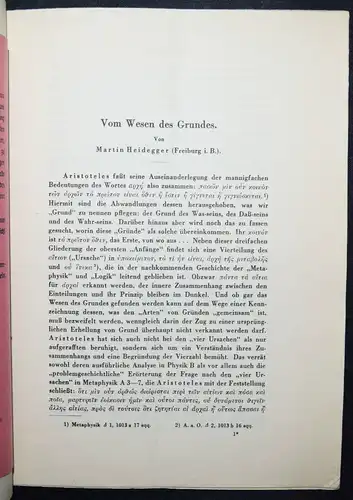 Heidegger, Vom Wesen des Grundes - 1931