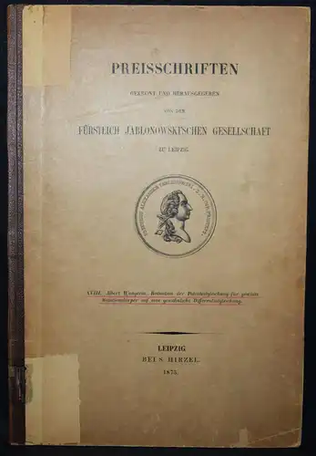 Wangerin - Reduction der Potentialgleichung - Rotationskörper - Erstausgabe 1875