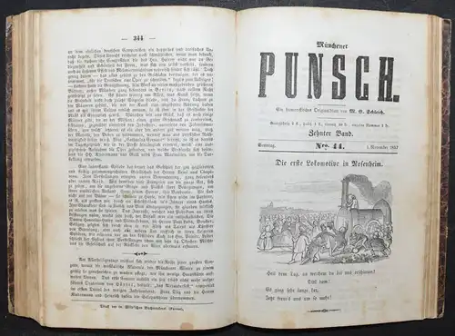 Schleich, Münchener Punsch Band 10 - 1857 - KARIKATUR - SATIRE - ZEITSCHRIFT