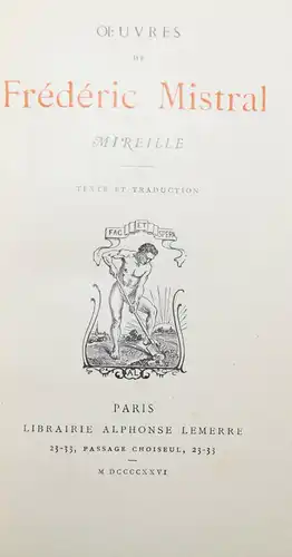 Mistral, Mireille - 1926