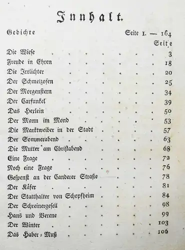 Hebel, Allemannische Gedichte - 1808 - MUNDART - ALLEMANNEN