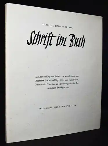Reiner, Schrift im Buch - 1948 - TYPOGRAPHIE