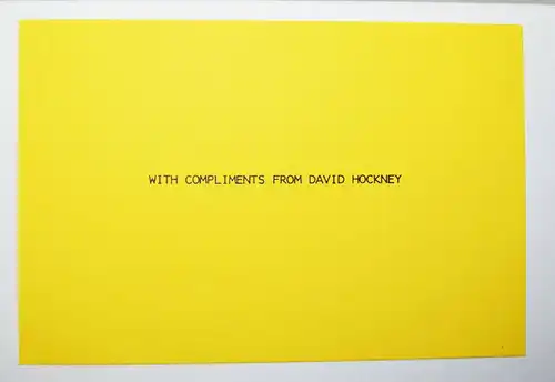 DAVID HOCKNEY SIGNIERT ! , Photograph - 1983 ERSTE DEUTSCHE AUSGABE