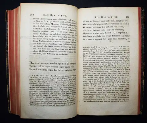 ALTPHILOLOGIE ANTIKE - HORAZ - Horatius Flaccus, Satiren - 1815