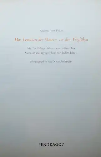 ORIGINAL-AQUARELL  SIGNIERT STEFAN HASS - Fusser, Das Leuchten der Materie