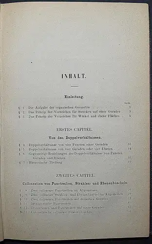 Gretschel, Lehrbuch zur Einführung in die organische Geometrie - Mathematik