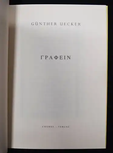 Uecker, Graphein.  Schreiben - Malen - Zeichnen Wasser Venezia - Acqua Luminosa