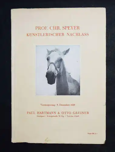 Speyer, Künstlerischer Nachlass - 1929 - Pferde - horses